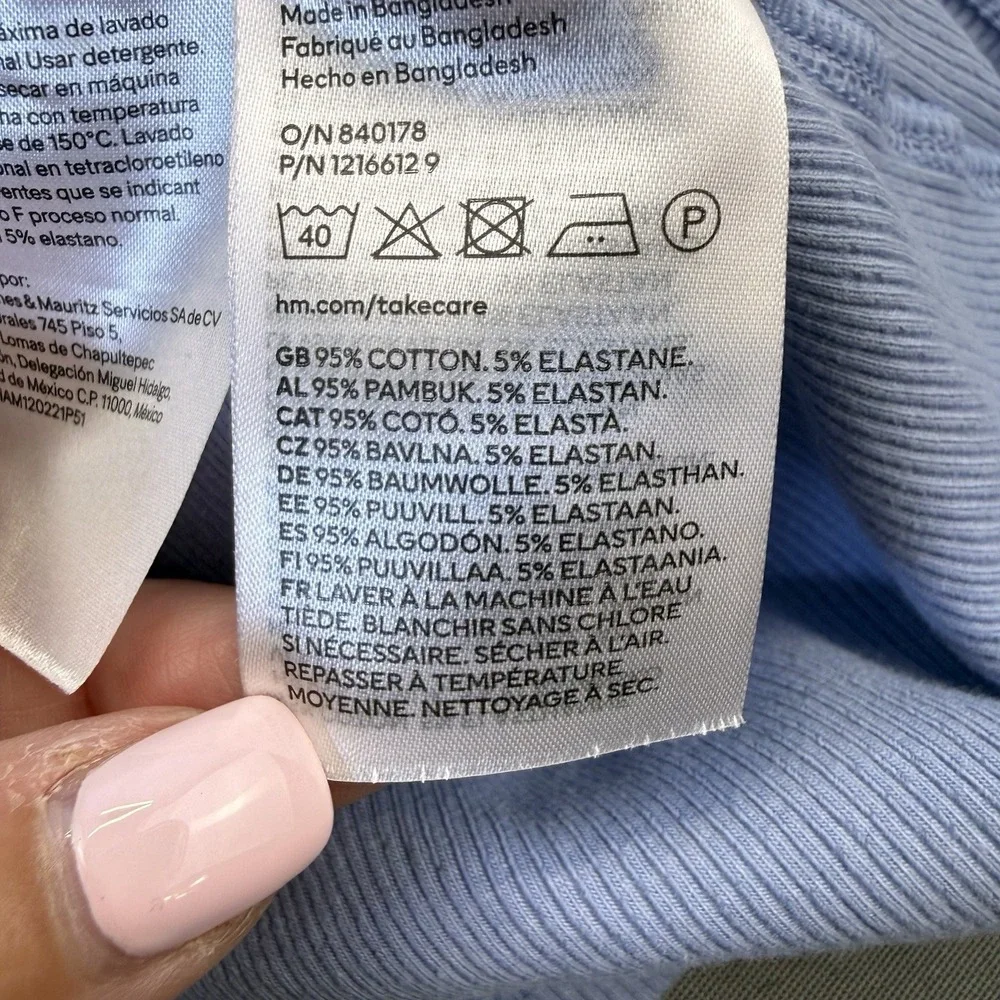 H&M Divided Periwinkle Blue Body Con Tank Dress Size Medium